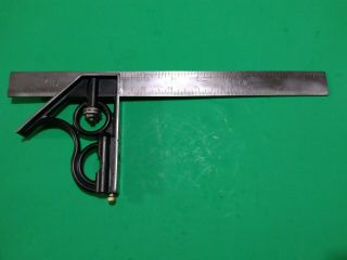Vtg Union Tool Co.  12” Combination Square Machinist & Woodworking Tools & Scribe