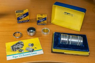 Argus C3 Telephoto Lens Bundle - - Vintage - - 100mm F/4.  5 Plus Accessories