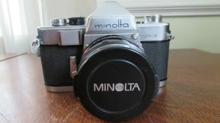 Minolta Sr - 3 35mm Slr Film Camera W/ Rokkor Pf 55mm F/1.  8 Lens
