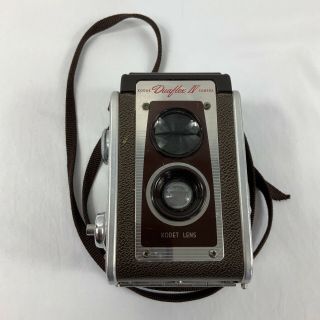 Vtg Kodak Duaflex Iv Camera With Kodet Lens 620 Roll Film Not