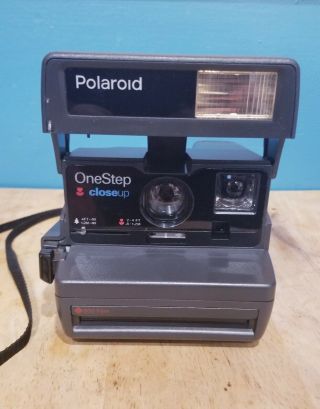 Vintage Polaroid One Step Close Up Camera With Neck Strap
