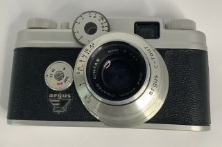 Vintage 1950s Argus C - Four 35mm Rangefinder Camera - -