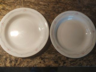 Set Of 11 Vtg Corelle English Breakfast Flat Wide Rim Soup Pasta Bowls 8 1/2 "