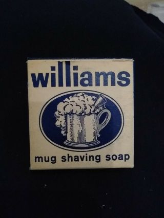 Vintage Williams Mug Shaving Soap In The Box (soap Paper Never Opened)