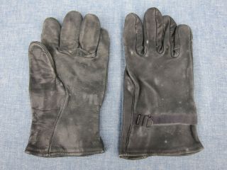 Vintage Vietnam War Era Us Army Gi Issue M1950 Black Leather Gloves