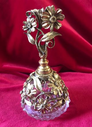 Vintage Matson Perfume Bottle With Florals