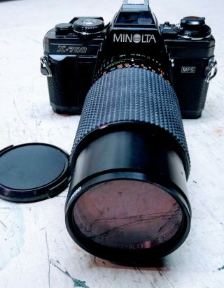 Minolta X - 700 35mm Film Camera With Sears Mod 202 7377800 Zoom Lens Not