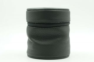 Leica Black Leather Zipper Lens Case 3.  5 " H X 4 " Dia Sm3358