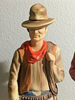 2x Vintage 1969 Lionstone Old West Western Cowboy Sheriff Decanter Decanters 2