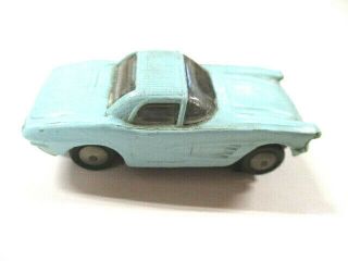 Marx Ho Slot Car,  1961 Corvette Light Blue,  Very Rare Vintage