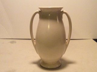 Vintage Weller Pottery White Vase,  Two Handles,  Model 629,