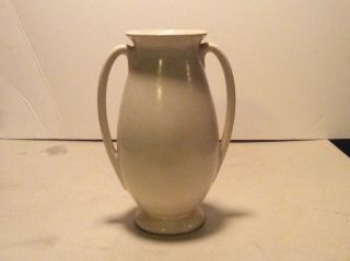 Vintage Weller Pottery White Vase,  two handles,  model 629, 2