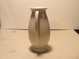 Vintage Weller Pottery White Vase,  two handles,  model 629, 3