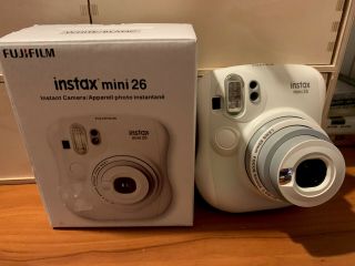 Fuji Film Instax Mini 26 Instant Camera (white On White)