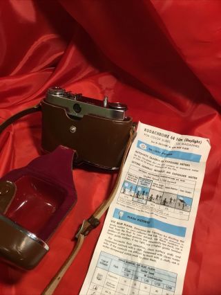 Kodak Retinette Ia 1A 35mm Film Camera w/ Schneider 45/2.  8 Lens & Case 3