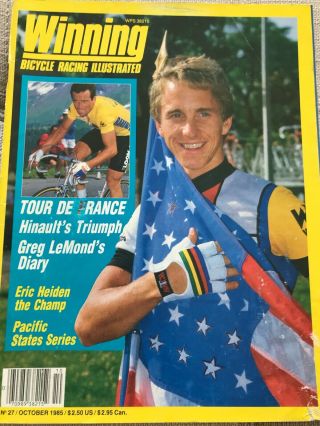 Winning Bicycle Racing Illustrated 27 Oct 1985,  Greg Lemond,  Vintage
