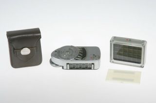 Leica MC Meter With Case & Incident Cover LEITZ For M2 M3 M4 M4 - 2 M4 - P 2