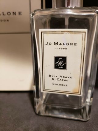 Blue Agava & Cacao Jo Malone Empty Bottle No Fragrance On It W Cap