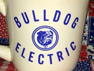 Vintage Bulldog Electric Company Advertising Coffee Cup USA Mug Bull Dog Detroit 2