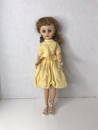 Vintage Ideal Miss Revlon 18 Inch Doll 1956 - 59 Yellow Skirt Set Vinyl
