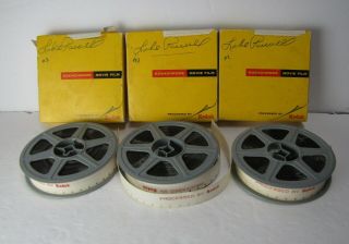 3 Vintage 1966 8mm Kodachrome Amateur Home Movie Travel Films Reels Lake Powell