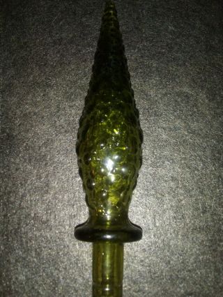 Vintage Mcm Empoli Art Glass Decanter Genie Bottle Stopper