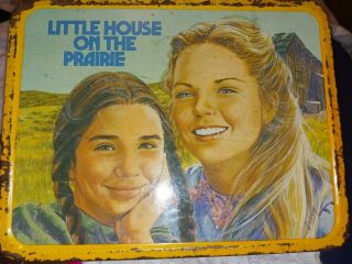 Vintage 1978 Metal Little House On The Prairie Lunch Box With Thermos