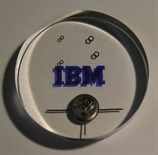 Vintage 1959 Ibm 1620 Computer Transistor & Core Memory Lucite Paperweight