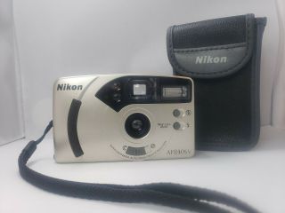 Vintage Nikon Af 240 Sv 28m - Film Camera Built - In Flash With Case.