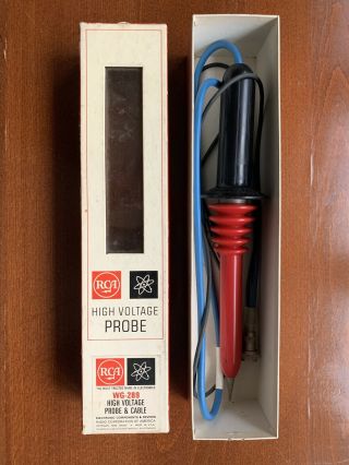 Vintage Rca Wg - 289 High Voltage Probe And Cable W Box