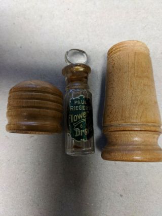 1910 - 20’s Vintage Paul Rieger Flower Drops Perfume Bottle In Fab Box