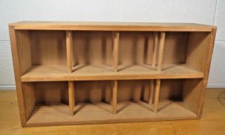 Vintage Napa Valley Wood 96 Cd Holder Storage Display Rack Crate Box Shelf