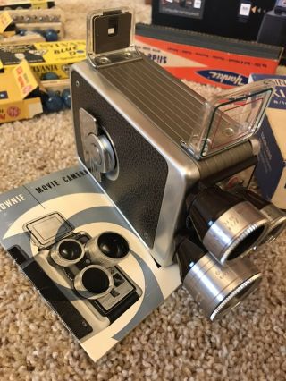 Vintage Kodak Brownie 8mm Movie Camera Turret F/1.  9
