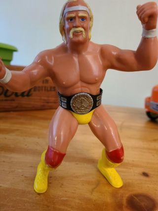 Vintage 1984 Ljn Wwf Wrestling Superstars Hulk Hogan W/ Belt Titan Sports Figure