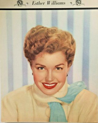 Esther Williams 1953 Actress Vtg Dixie Cup Ice Cream Photo Premium Ex