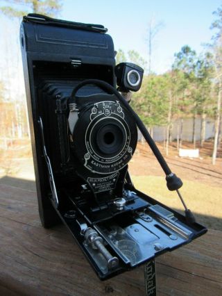 Old 1926 No 1a Pocket Kodak Autographic Folding Camera W Stylus Remote Shutter