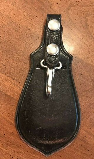 Vintage Safariland 68 Leather Key Ring Clip W/ Belt Loop Police Security Guard