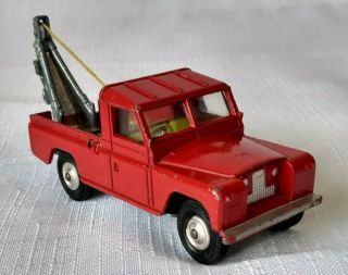 Vintage Early 1960s Corgi Land Rover 109 Wb Winch Truck With Winch