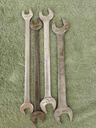 Vintage Craftsman 4pc Sae Mixed Tappet Wrench Set Made In Usa See Pictures