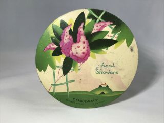 Vintage Cheramy April Showers Powder Tin