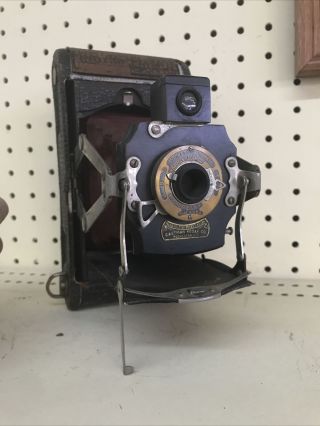 Kodak Folding Pocket No.  1a Model C Red Bellows Needs Tlc