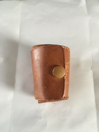 Vintage Leather Shot Glass Case And Glass