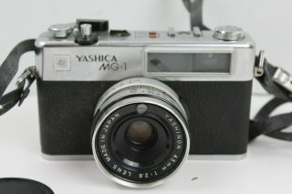 Yashica Mg - 1 Rangefinder Film Camera Body W/45mm F2.  8 Lens 35mm