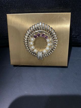 Vintage S.  F.  Co Fifth Ave Jewel Accented Compact
