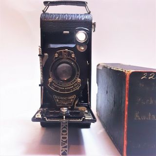 No.  1a Pocket Kodak Autographic With Stylus & Box Antique Black