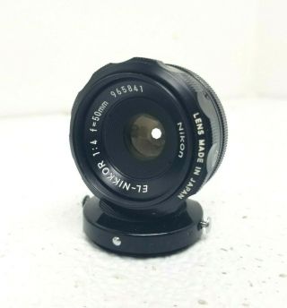 Nikon El - Nikkor F4 50mm Darkroom Enlarger Lens With Case Nm,