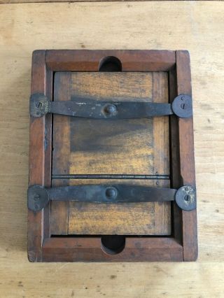 Wooden Glass Back Large Format Film Camera Antique Walnut 9 " By 7 " - Rare