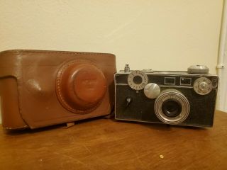 1948 Vintage Argus C3 Range Finder Camera With Leather Case “the Brick”