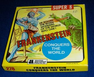 Frankenstein Conquers The World 8mm Ken Films 278 Sci - Fi Art Lid
