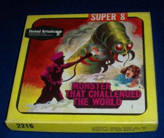 Monster That Challenged The World 8mm Ken Films 2216 Sci - Fi Art Lid